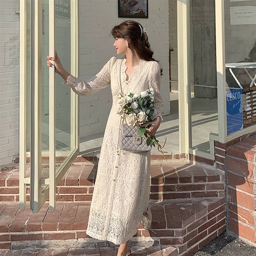 ワンピース andmary Lady like long dress beige 71iL+6NufML._AC_UF894,